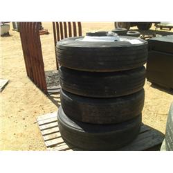 (1) LOT 4 22.5 TIRES & WHEELS