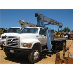 1997 FORD F SERIES S/A FLATBED BOOM TRUCK