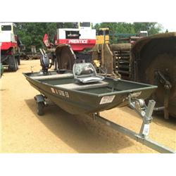 14' ALUMACRAFT BOAT W/5 HP MERCURY MOTOR