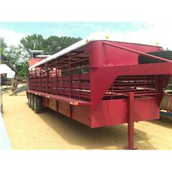 SHOPBUILT 30' TRI-AXLE STOCK TRAILER (BILL OF