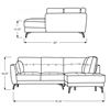 Image 2 : Brand New Ricki Sectional Sofa - Gery - ** LeftSide ***