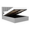 Image 2 : Brand New Abby Hydraulic Storage Bed Queen Size-Light Grey