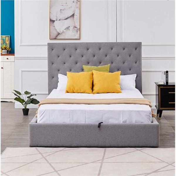 Brand New Devon Hydraulic Storage Bed Queen Size - Grey