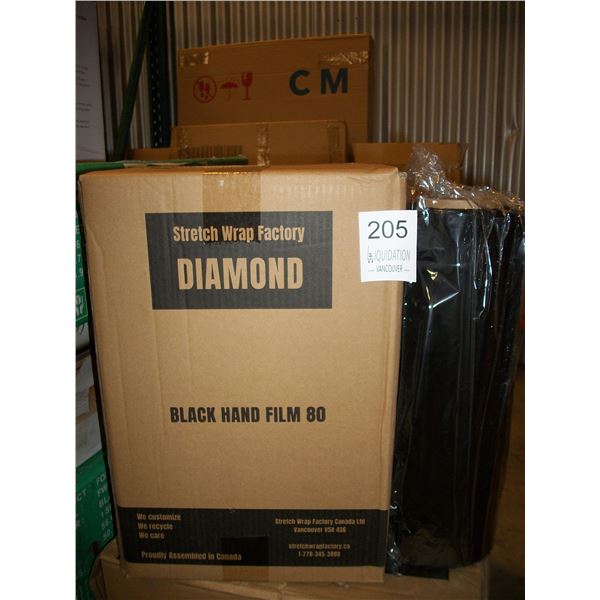 Box of 4 Pcs Black Stretch Hand Wrap Film 80