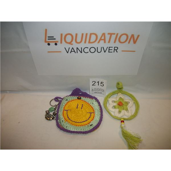Local Artist Hand Crafted Crochet small money Purse and Car hanger