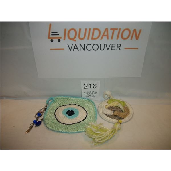 Local Artist Hand Crafted Crochet small money Purse and Car hanger