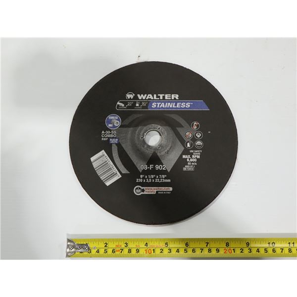 MEULE WALTER STAINLESS 9"x1/8"x7/8"