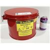 Image 1 : JUSTRITE SAFETY SWAB PAIL #10471