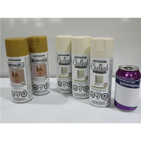 LOT DE 5 PEINTURES ASST