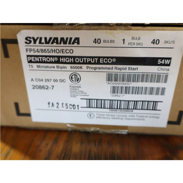 LOT DE 40 TUBES FLUO SYLVANIA FP54/865/HO/ECO