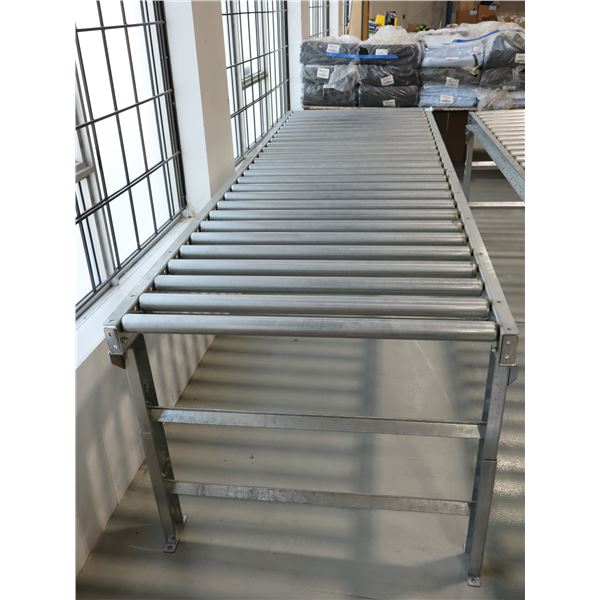 CONVOYEUR À ROULEAU GALV.  36"x120" (HAUTEUR AJUSTABLE)
