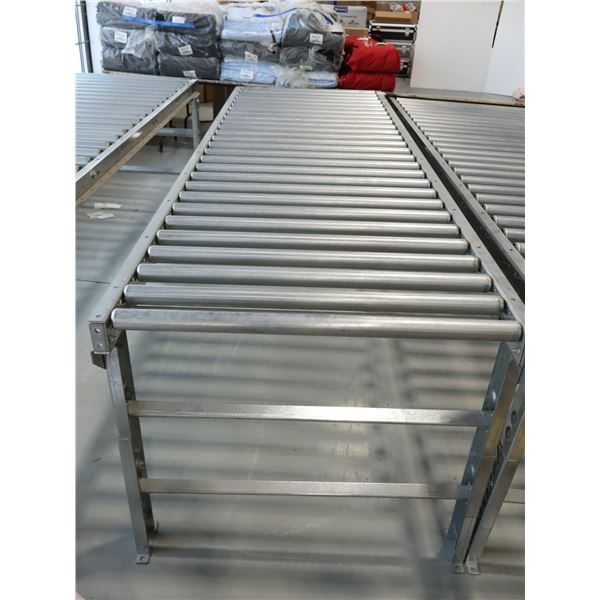 CONVOYEUR À ROULEAU GALV.  36"x120" (HAUTEUR AJUSTABLE)