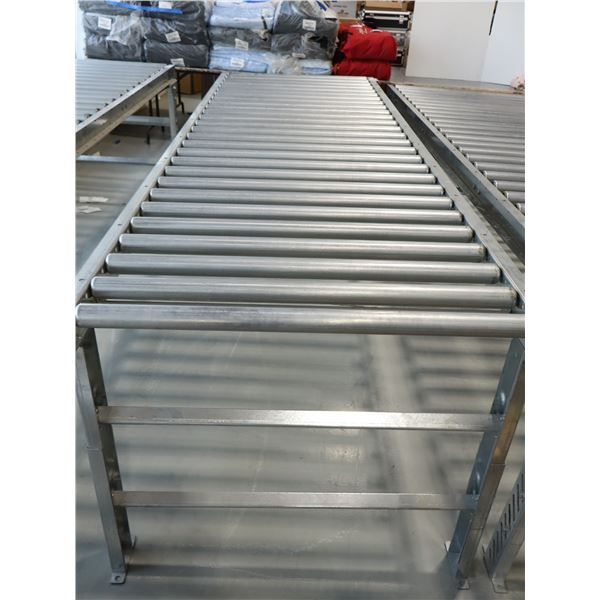 CONVOYEUR À ROULEAU GALV.  36"x120" (HAUTEUR AJUSTABLE)
