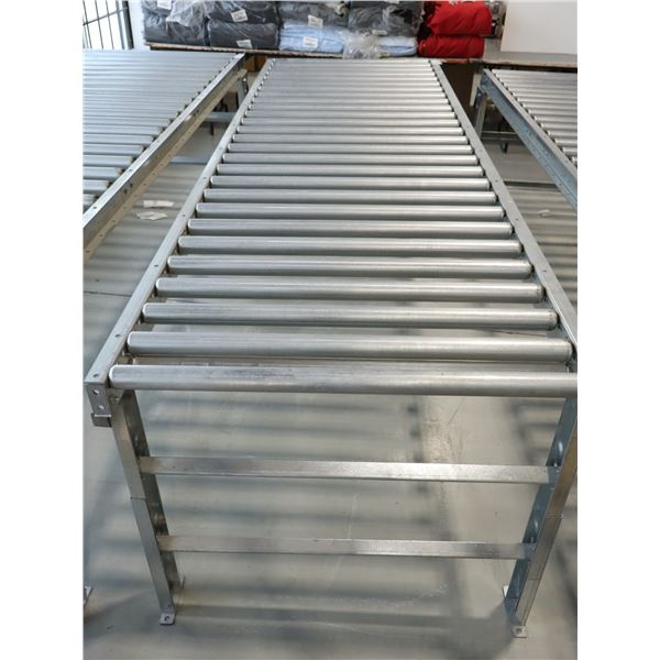 CONVOYEUR À ROULEAU GALV.  36"x120" (HAUTEUR AJUSTABLE)