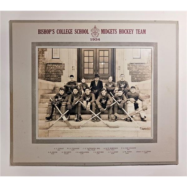 1934 Bishop's College School Midgets Hockey Photo