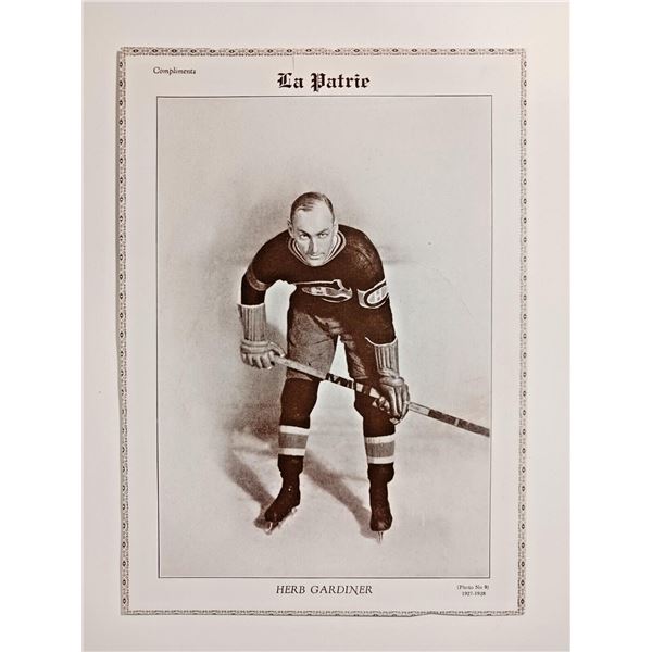 1927-28 La Patrie Herb Gardiner Hockey Photo No. 9