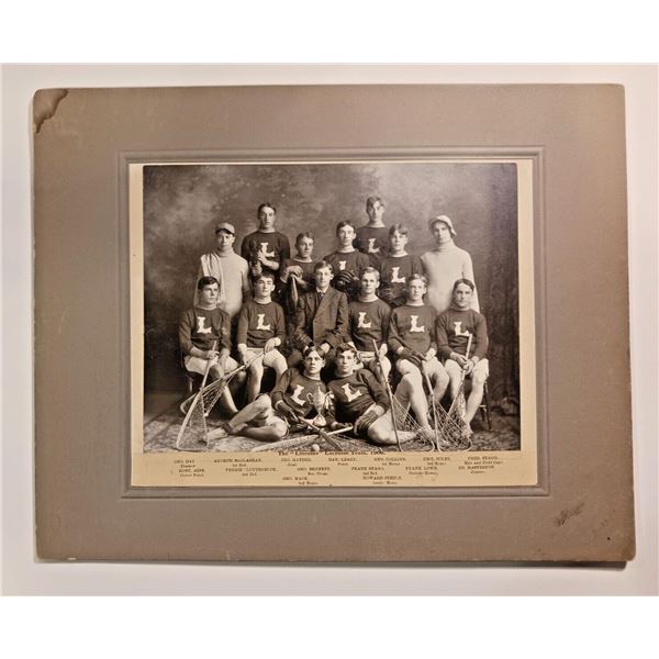 1906 The "Lincolns" Lacrosse Cabinet Team Photo