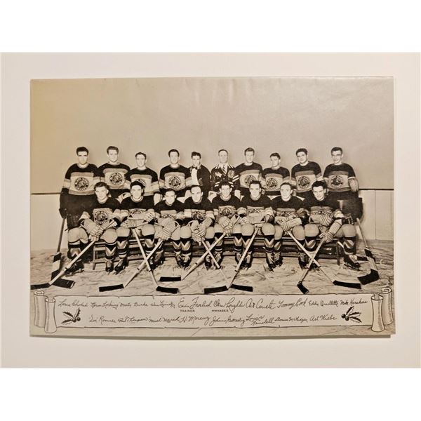 1935-36 Chicago Black Hawks Hockey Christmas Card