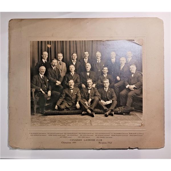 1891-1923 CAN Lacrosse Club Re-union Cabinet Photo