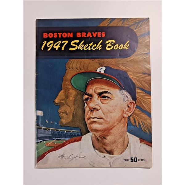 1947 Boston Braves Sketch Baseball Book
