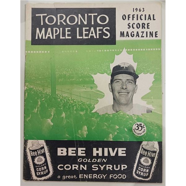 1963 Toronto Maple Leafs Official Score Magazine