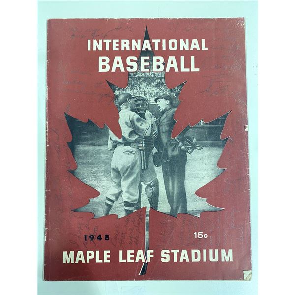 1948 Maple Leafs Baseball with Autographs