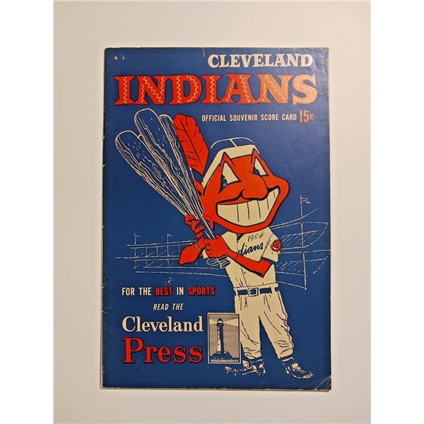 1954 Detroit Cleveland Indians Baseball Score Card