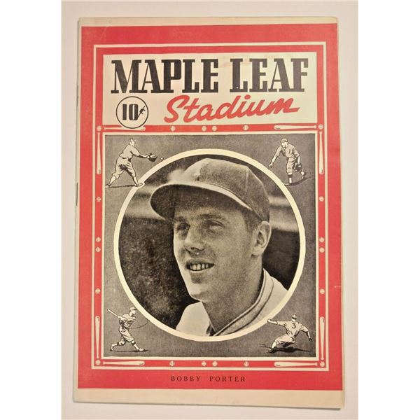 1938 Toronto Maple Leaf Stadium Baseball Program