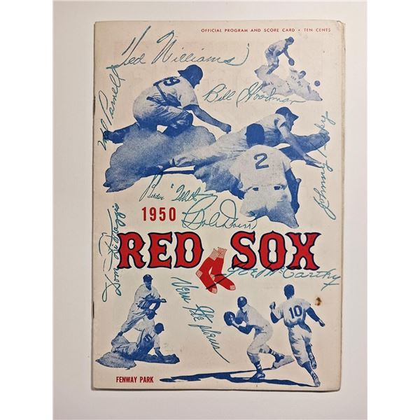 1950 Boston Red Sox Program Score Card