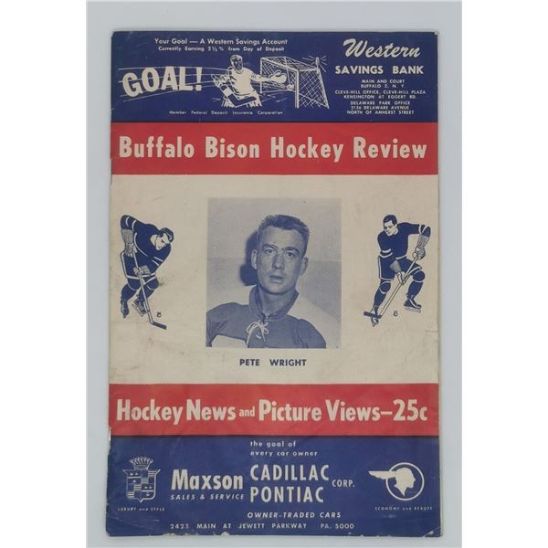 1954-1955 Buffalo Bison Hockey Review Program