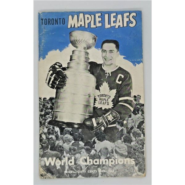 1962-63 Toronto Maple Leafs World Champs MediaBook