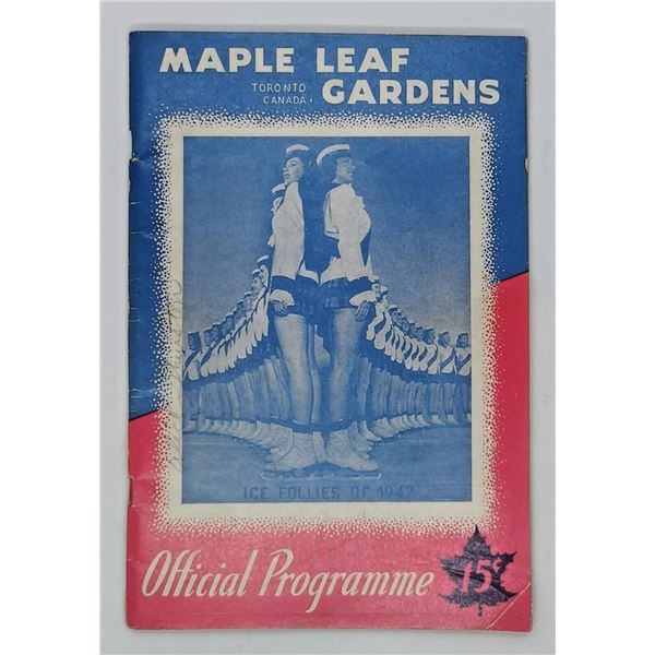 1947 Maple Leaf Gardens Ice Follies Program