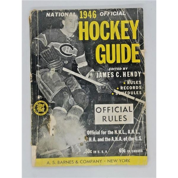 1946 Jim Hendy Hockey Guide Official Rules