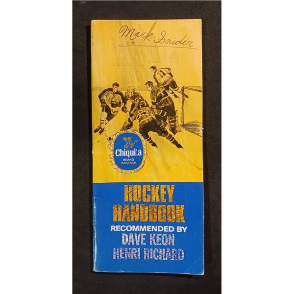 1971 Chiquita Bananas Hockey Handbook Very Rare