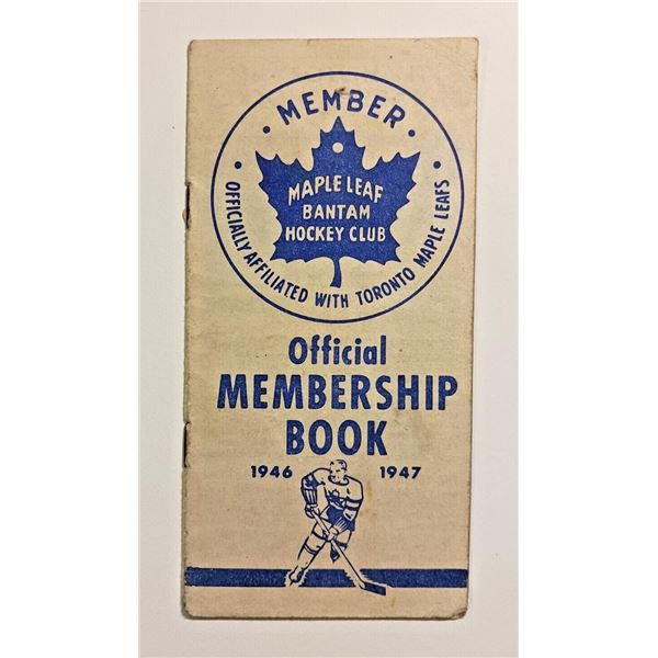 1946-47 Maple Leaf Bantam Membership Booklet
