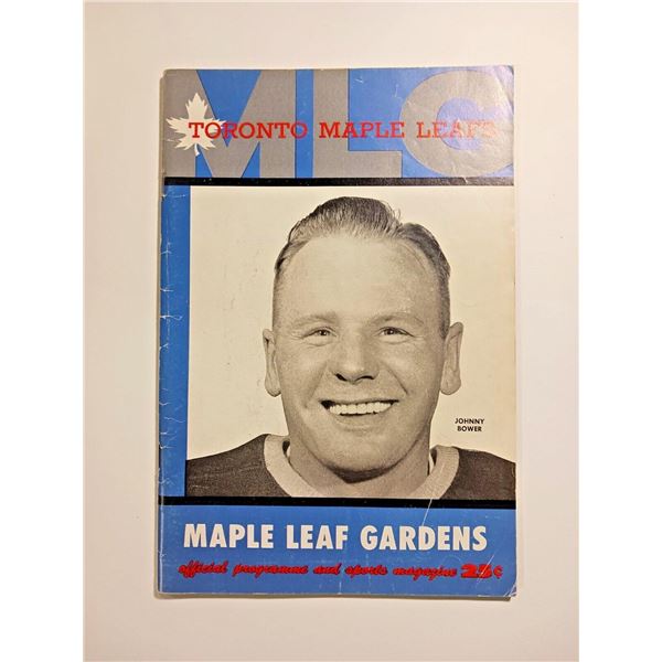 1960 Maple Leafs vs Black Hawks Program magazine