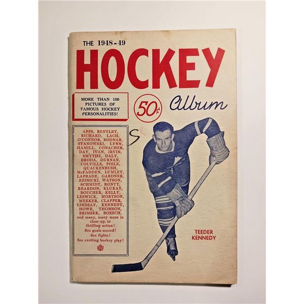 1948-49 Hockey Album Booklet - Teeder Kennedy