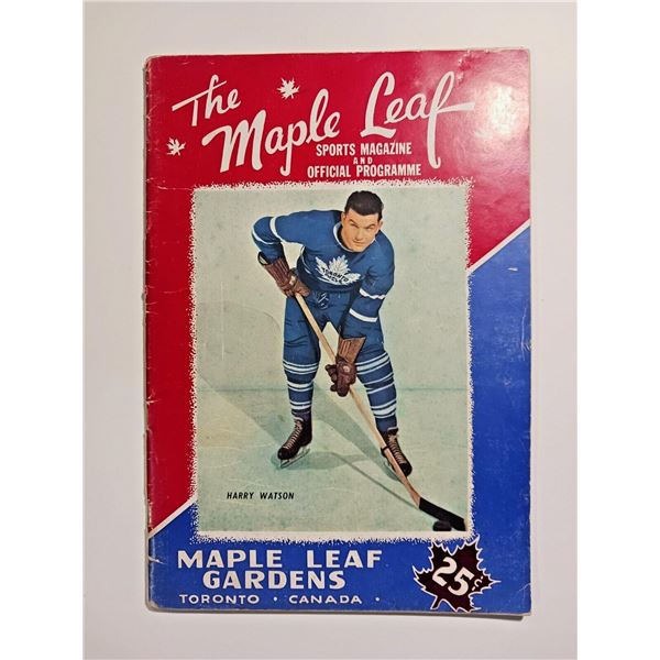 1948 St Michaels Majors Tim Horton 1st Yr Program
