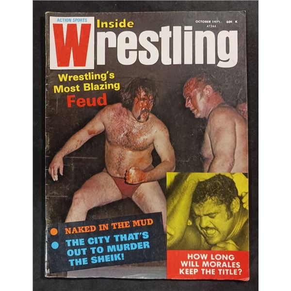 Action Sports Inside Wrestling October 1971 Mag