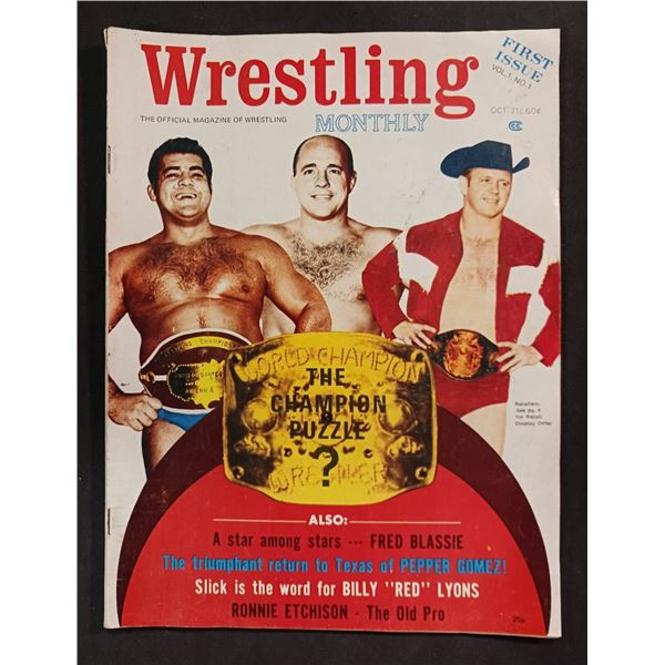Wrestling Monthly First Issue Vol 1 No. 1 OCT 71