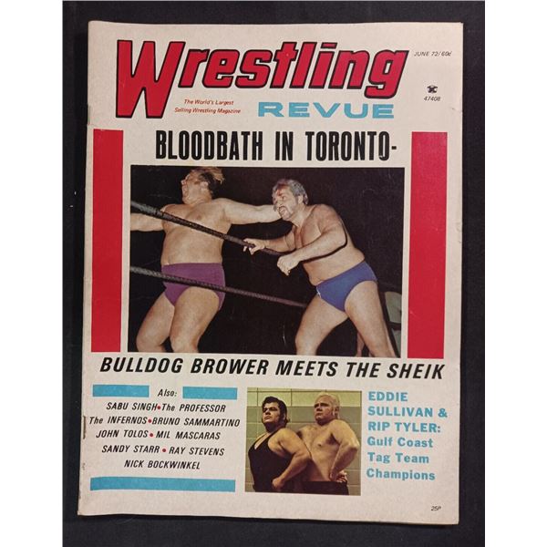 Wrestling Revue June / 72 Vintage Magazine