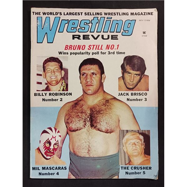 Wrestling Revue November / 72 Vintage Magazine