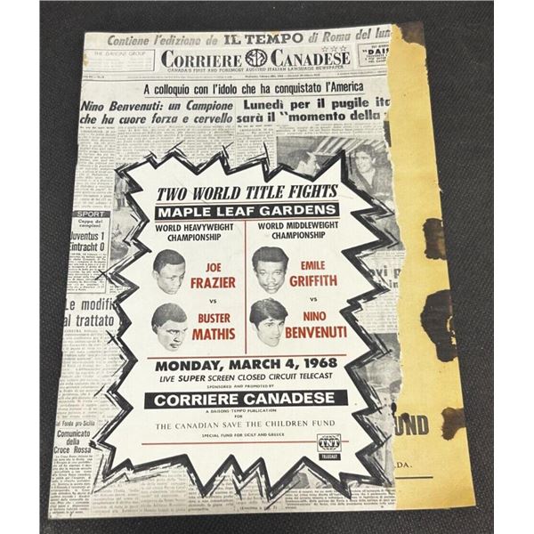 1968 Maple Leaf Gardens Boxing Program