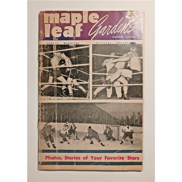 1952 Maple Leaf Gardens Sports Magazine Program