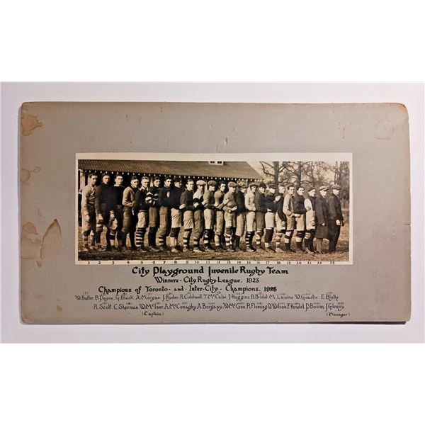 1923 City Playground Juvenile Rugby Team Photo