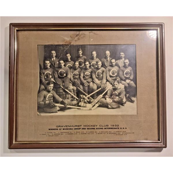 1932 Gravenhurst Hockey Club Muskoka Cup Photo