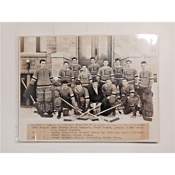 1937-38 Butch Bouchard Verdun Maple Leafs Quebec