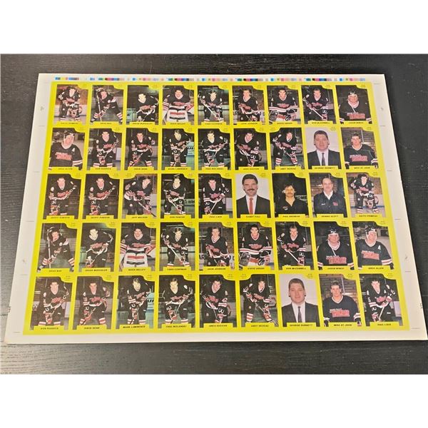 1989-90 CHL Niagara Falls 524/600 Uncut Sheet