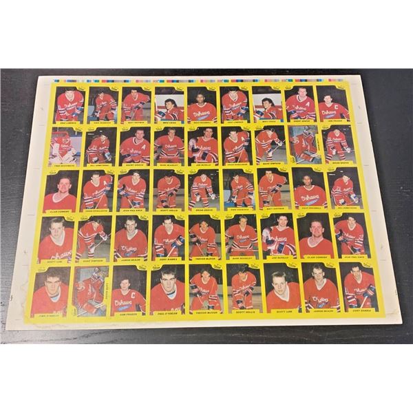 1989-90 CHL Oshawa Generals 202/400 Uncut Sheet
