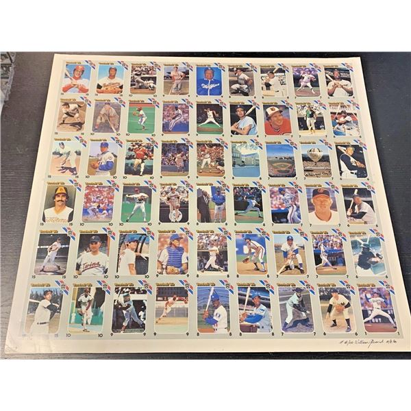 1990 Little League Baseball Wit Uncut Sheet 28/100